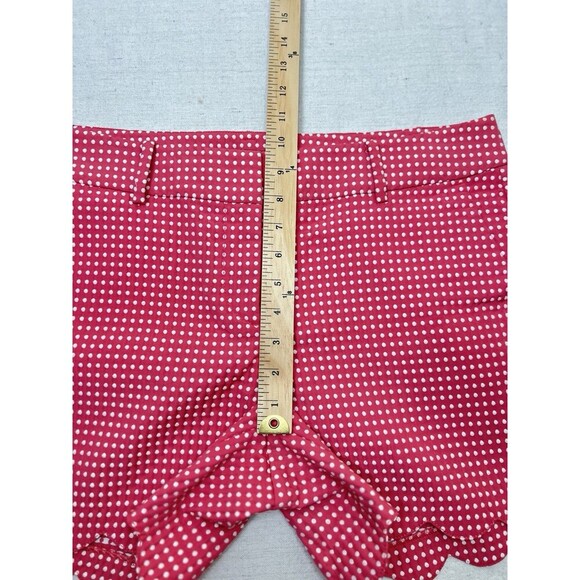 Ann Taylor Signature Pink Polka Dot Scalloped Hem Shorts Women Size 10 - Picture 4 of 7